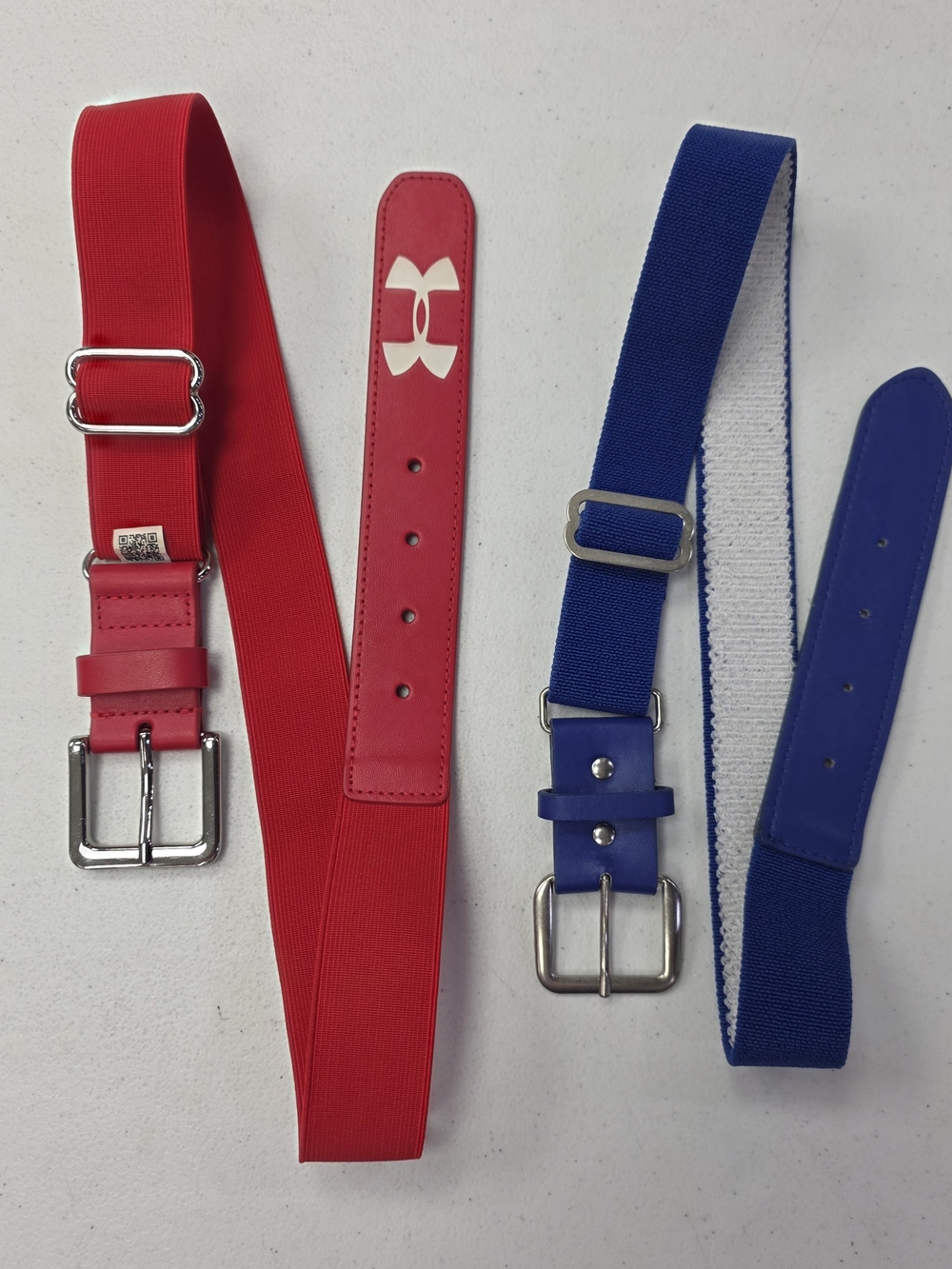 Under Armour Red & Blue Elastic Men's Belts with Metal Buckles